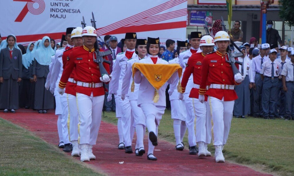 HUT RI Berlangsung Khidmat, Wabup Shodiq Sampaikan Terimakasih ke Petugas dan Peserta Upacara