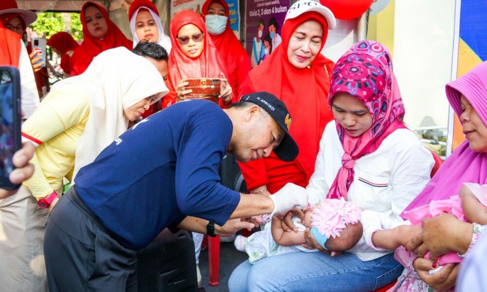 Ribuan Masyarakat Muba Ikuti Senam dan Jalan Sehat Bersama Dalam Rangka Memperingati HUT Kemerdekaan RI Ke-78