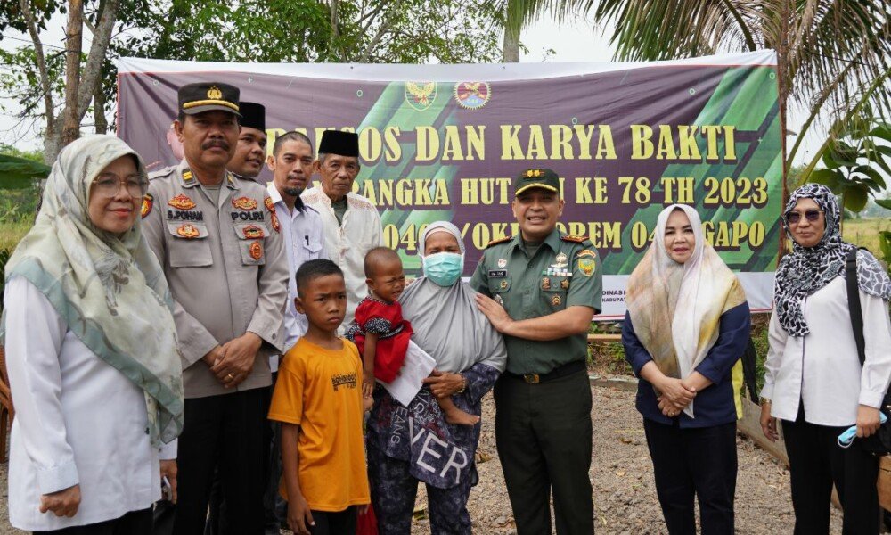 Kodim 0402 OKI Gelar Bakti, Bangun Rumah Layak Huni hingga Bantu Turunkan Stunting