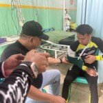 Atlet Cabor Balap Motor Alami Cidera, Tim PSC 119 Gercep Antar ke RS Charitas Palembang 