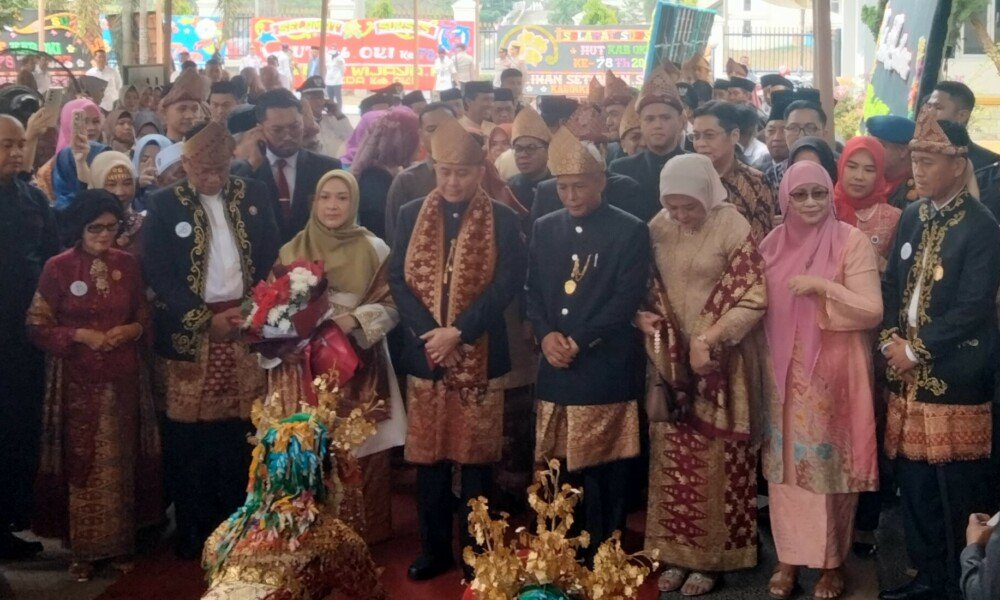 Rapat Paripurna Peringati HUT Ke 78 di DPRD OKI Dihadiri PJ Gubernur Sumsel