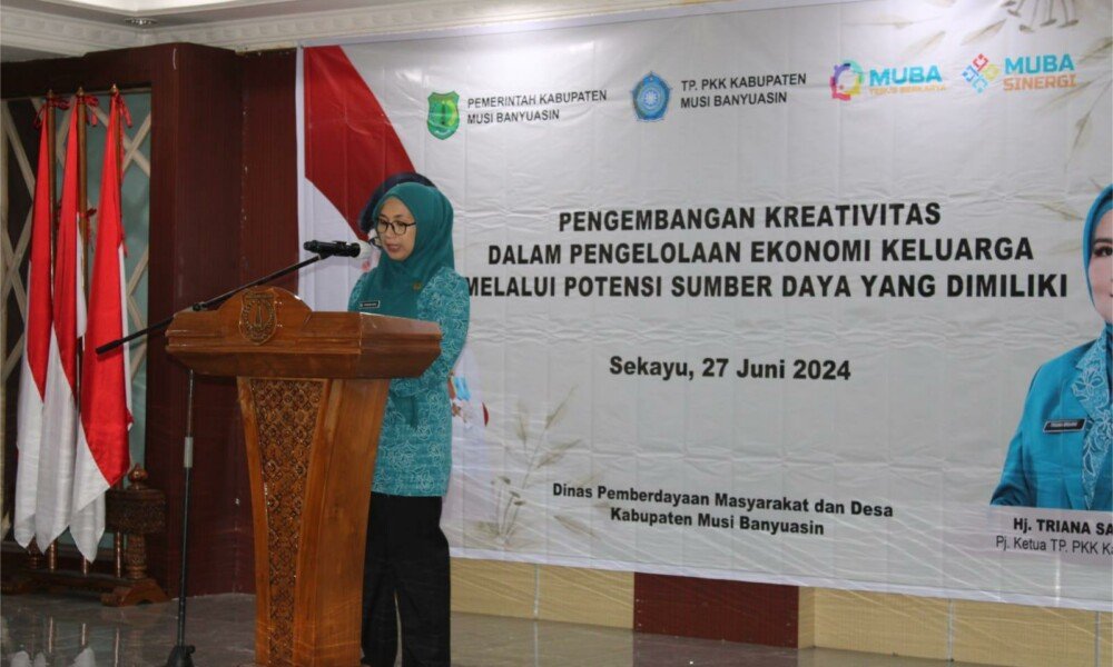 Peningkatan Ekonomi Keluarga, TP PKK Muba Gelar Pelatihan Pengembangan Kreativitas melalui Potensi Sumber daya yang Dimiliki