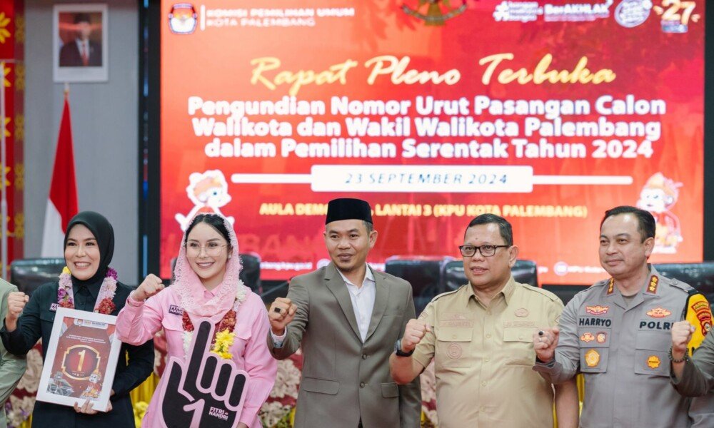 Peroleh Nomor Urut 1 Pilkada Kota Palembang, Paslon Fitrianti Nandriani Punya Keyakinan, Ini Katanya !