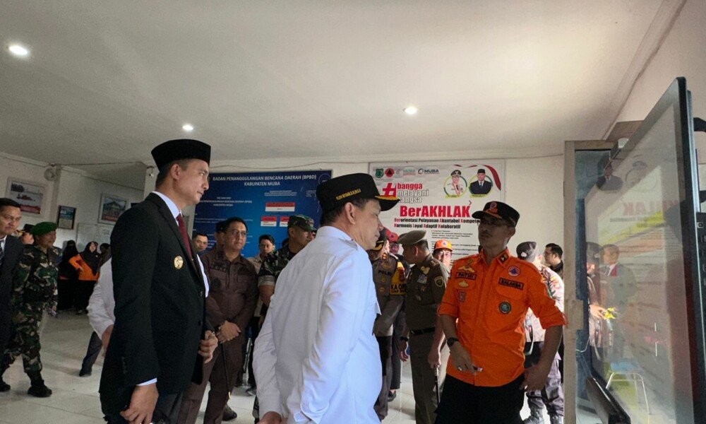 Bersama Pj Gub Sumsel, Pj Bupati Muba Tinjau Posko Kesiapsiagaan Bencana