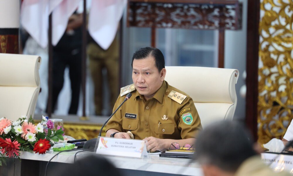 Rakor terkait peningkatan penyerapan harga gabah tingkat petani, Pj Gub Sumsel sampaikan arahan Presiden RI Prabowo Subianto