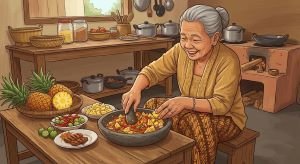 Bukan Cuma Pedas, Sambal Nanas Khas Palembang Punya Rasa Manis yang Bikin Nagih