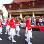 Lomba Gerak Jalan Indah Pemprov Sumsel Meriah, Aksi Kompak Ibu-Ibu OPD Curi Perhatian