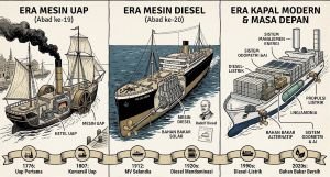 Kapal Bermesin Bukan Ciptaan Satu Orang, Perjalanannya Dimulai dari Mesin Uap hingga Diesel